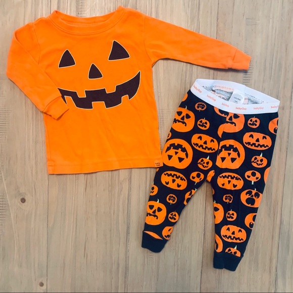 GAP Other - Baby Gap | Orange Jack-O-Lantern Pajama Set